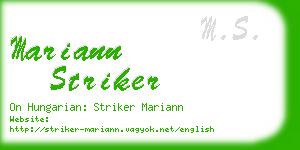 mariann striker business card